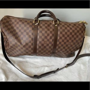 Louis Vuitton Keepall Bandouliere Bag Damier 55